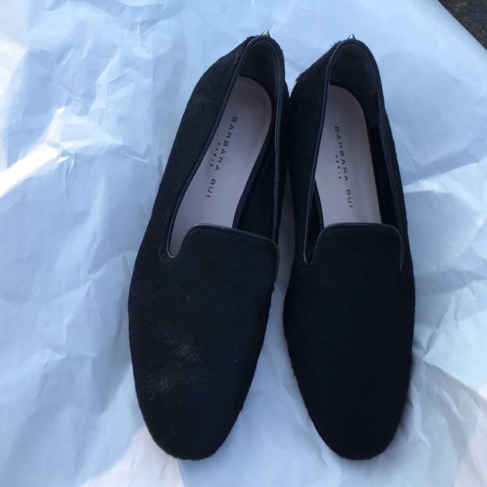 Barbara Bui black loafers. New cond. 9.5 sz